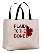 Plaid To The Bone Stacked Tote Bag