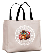 Proud To Be Canadian Male Beaver Tote Bag