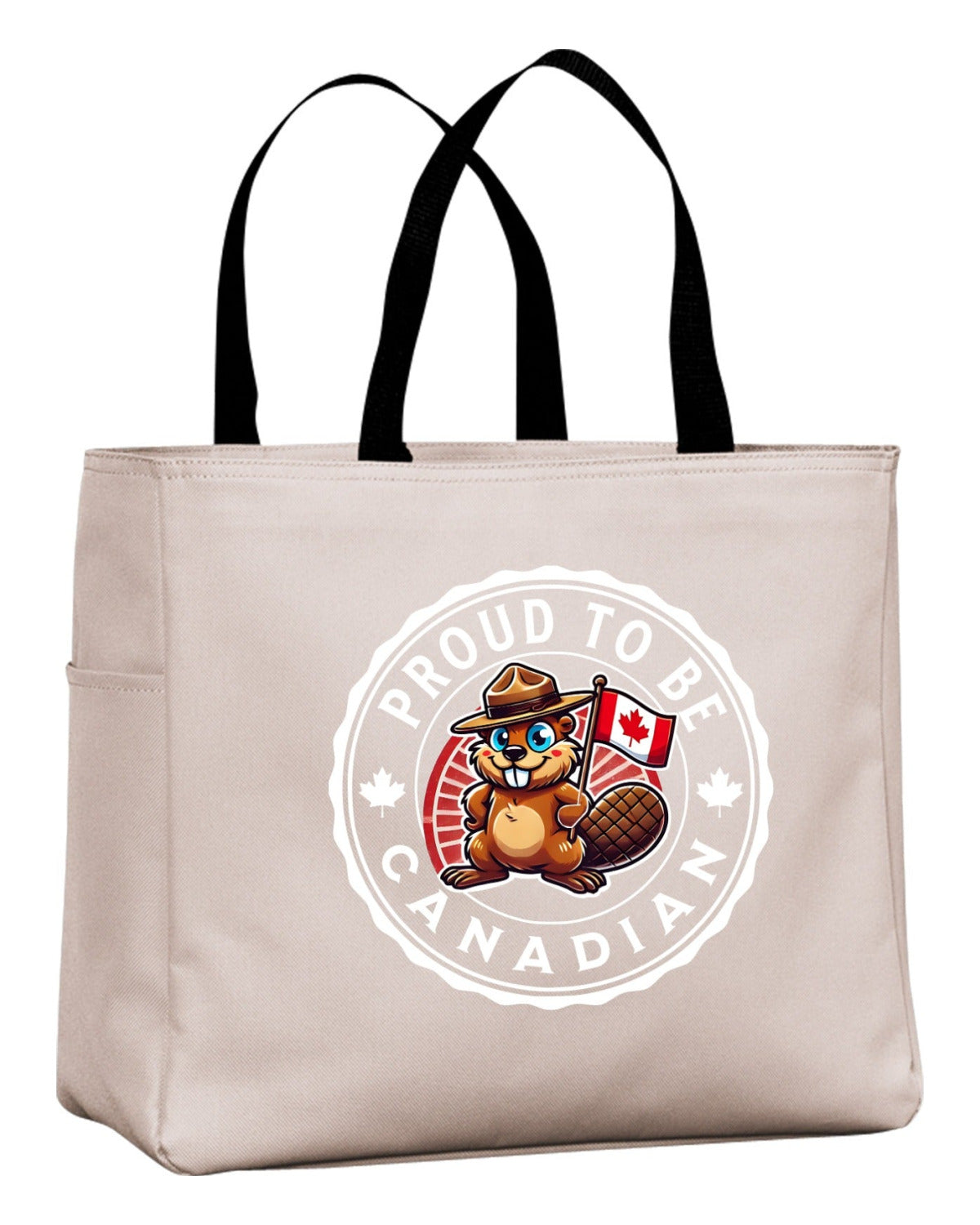 Proud To Be Canadian Male Beaver Tote Bag
