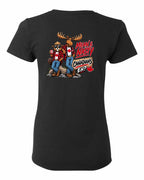 Mean and Nasty New Left Chest and Back Women's Tee in Black - back