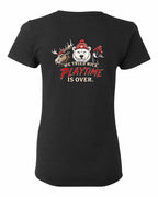 We Tried Nice New Left Chest and Back Women's Tee in Black - back