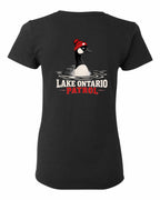 Lake Patrol Left Chest and Back Women's Tee in Black - back