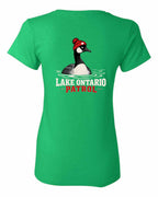 Lake Patrol Left Chest and Back Women's Tee in Irish Green - back