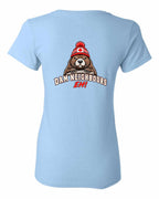 Dam Neighbours Left Chest and Back Women's Tee in Light Blue - back