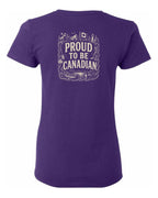 Proud To Be Canadian Folk Left Chest and Back  Women's Tee