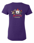 We Tried Nice New Left Chest and Back Women's Tee in Purple - back