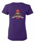 Dam Neighbours Left Chest and Back Women's Tee in Purple - back
