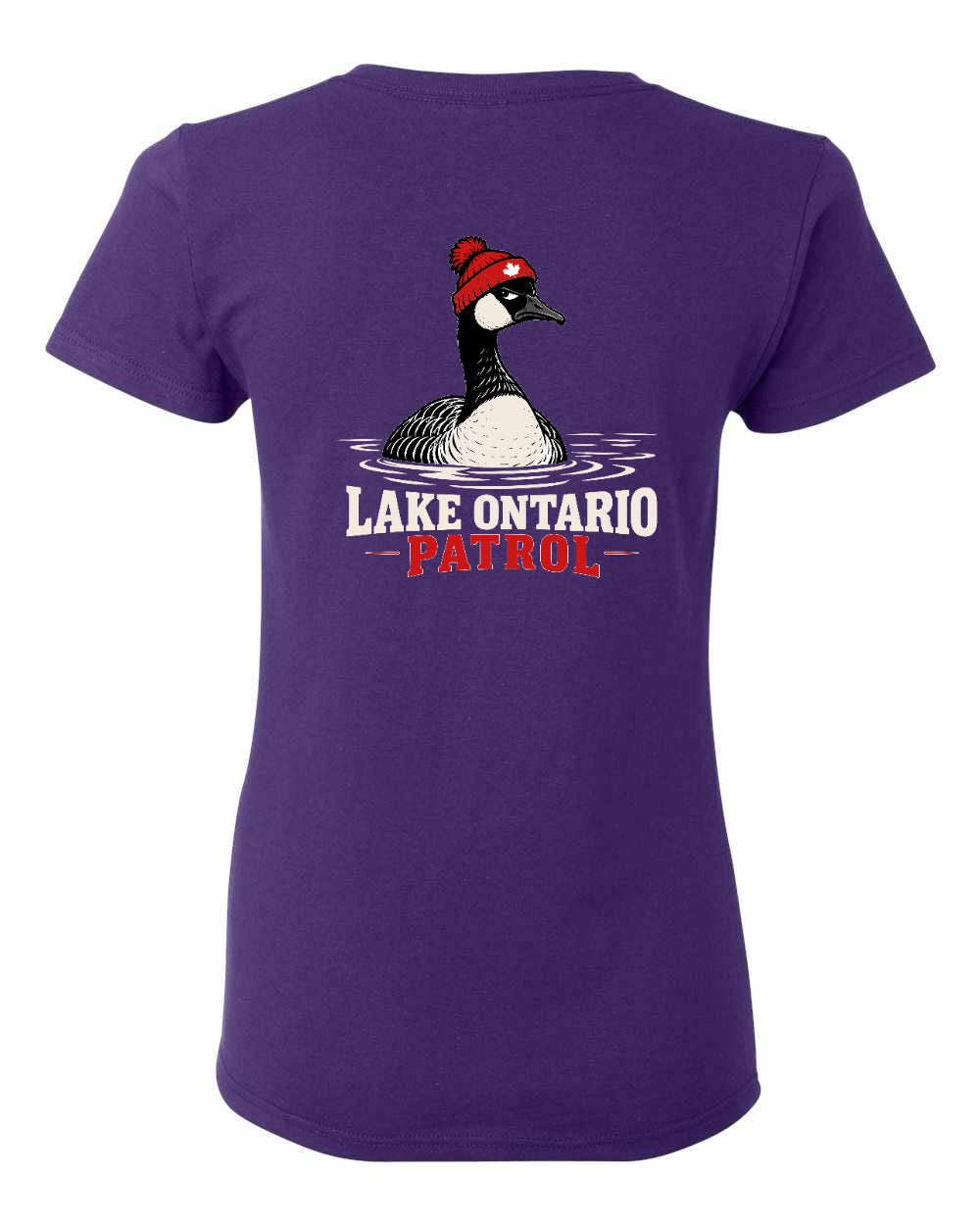 Lake Patrol Left Chest and Back Women's Tee in Purple - back