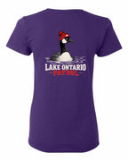 Lake Patrol Left Chest and Back Women's Tee in Purple - back