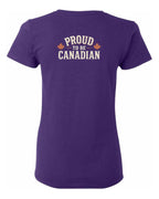 Proud To Be Canadian Sign Left Chest and Back  Women's Tee