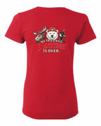 We Tried Nice New Left Chest and Back Women's Tee in Red - back