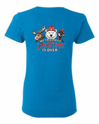 We Tried Nice New Left Chest and Back Women's Tee in Sapphire - back
