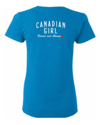 Canadian Girl Forever and Always Left Chest and Back  Women's Tee