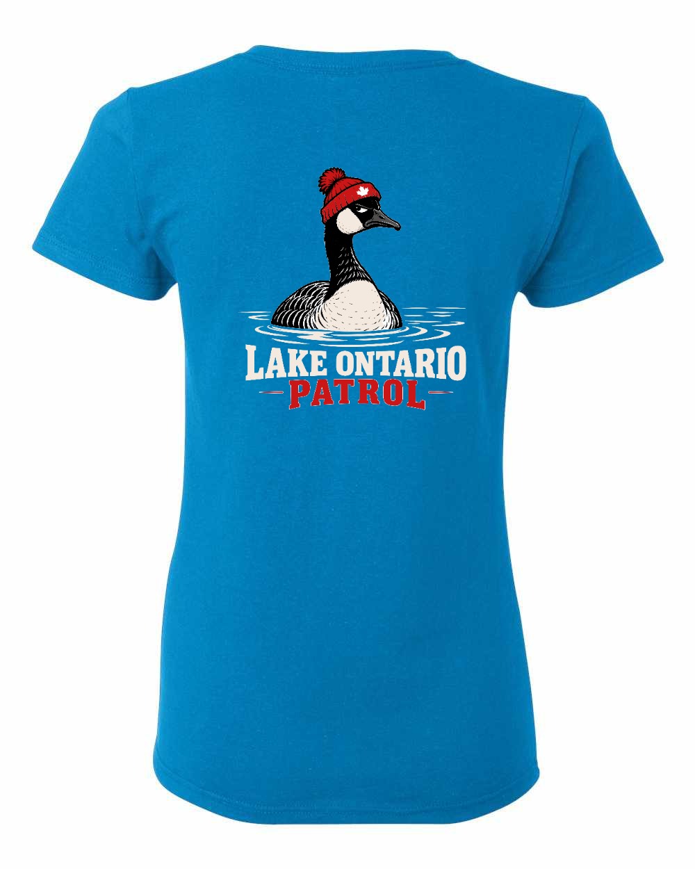 Lake Patrol Left Chest and Back Women's Tee in Sapphire - back