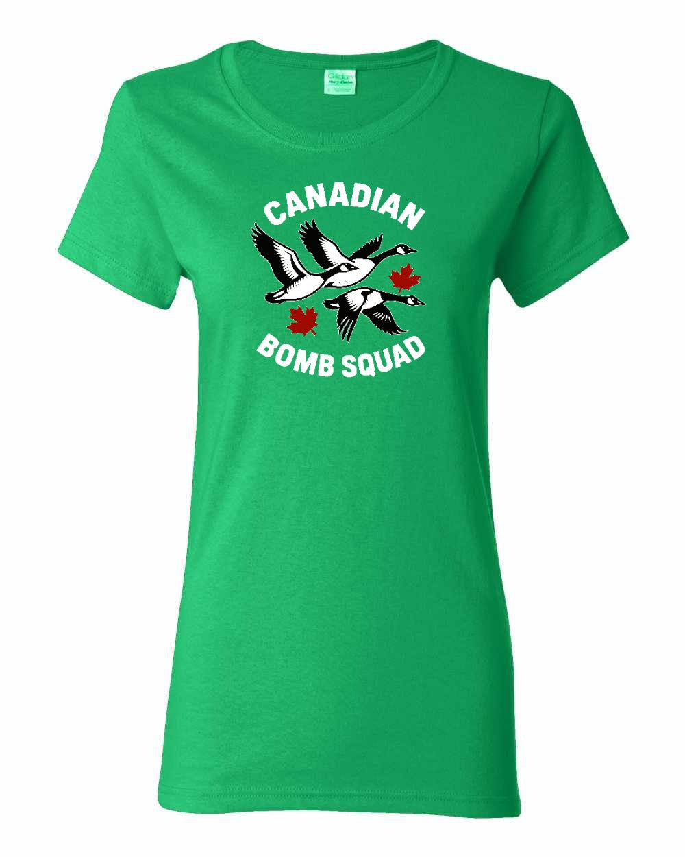 Canadian Bomb Squad Cropped Women's Tee in Irish Green