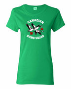 Canadian Bomb Squad Cropped Women's Tee in Irish Green