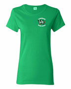 Canadian Bomb Squad Cropped Left Chest and Back Women's Tee in Irish Green