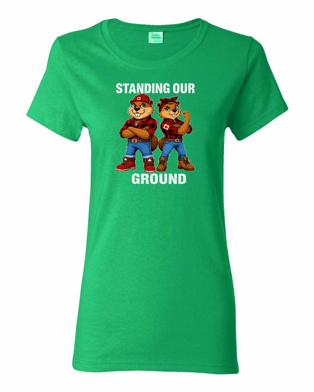 Standing Our Ground Women's Tee in Irish Green
