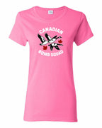 Canadian Bomb Squad Cropped Women's Tee in Azalea Pink