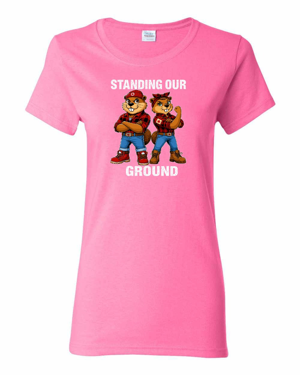 Standing Our Ground Women's Tee in Azalea Pink