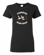 Canadian Bomb Squad Cropped Women's Tee in Black