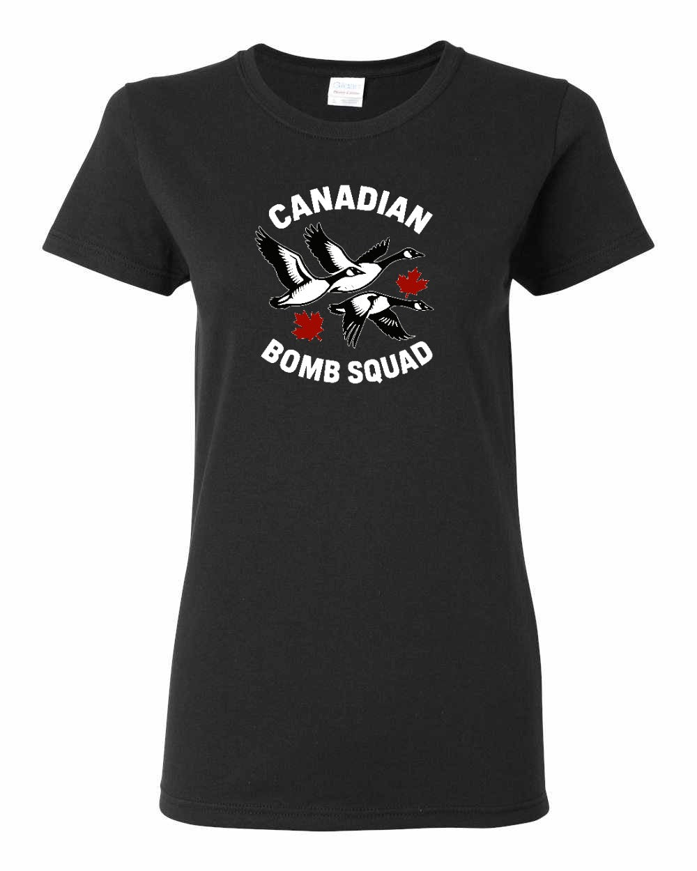 Canadian Bomb Squad Cropped Women's Tee in Black