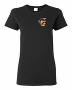 Poked the Wrong Goose Left Chest and Back Women's Tee in Black