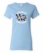 Canadian Bomb Squad Cropped Women's Tee in Light Blue