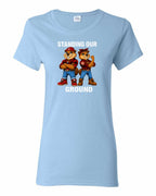 Standing Our Ground Women's Tee in Light Blue
