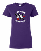 Canadian Bomb Squad Cropped Women's Tee in Purple