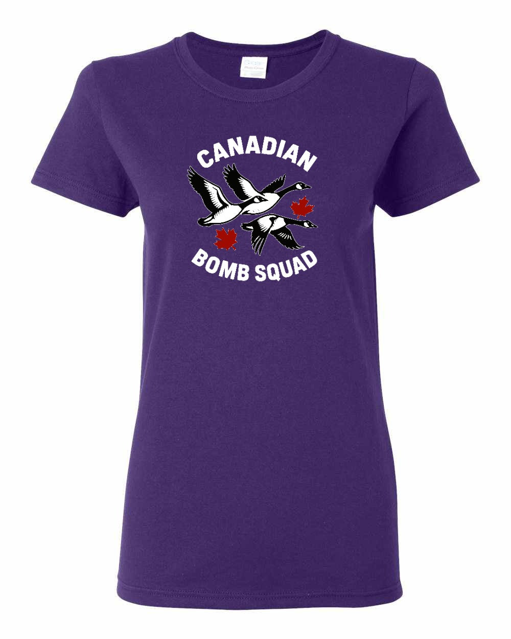 Canadian Bomb Squad Cropped Women's Tee in Purple