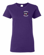 Canadian Bomb Squad Cropped Left Chest and Back Women's Tee in Purple
