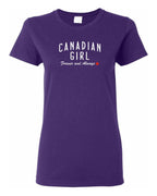 Canadian Girl Forever and Always   Women's Tee