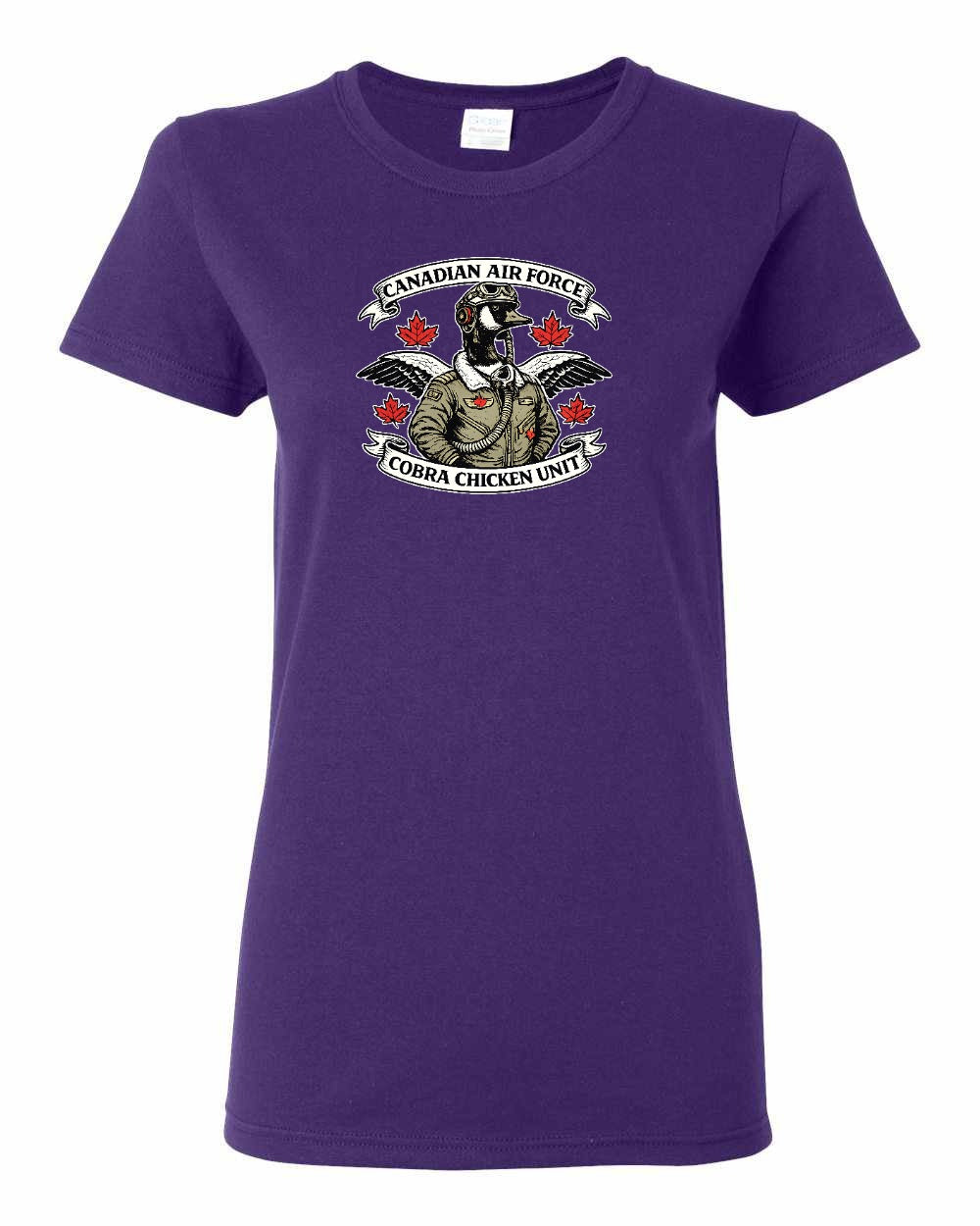 Cobra Chicken Air Force Women's Tee in Purple
