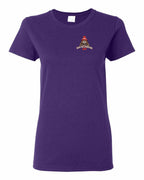 Dam Neighbours Left Chest and Back Women's Tee in Purple