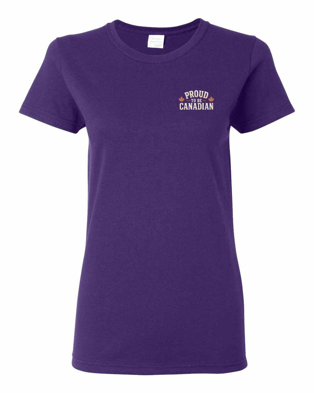 Proud To Be Canadian Sign Left Chest  Women's Tee