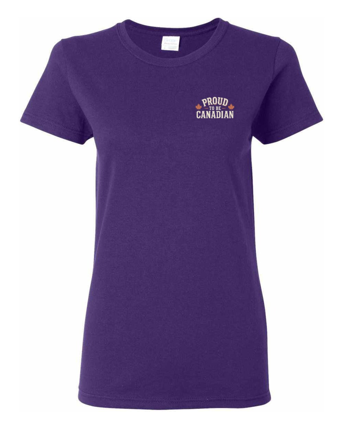 Proud To Be Canadian Sign Left Chest and Back  Women's Tee