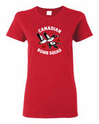 Canadian Bomb Squad Cropped Women's Tee in Red