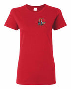 Mean and Nasty New Left Chest and Back Women's Tee in Red