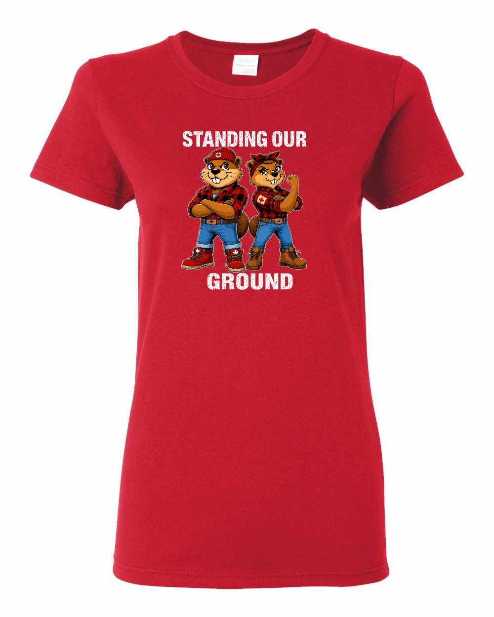 Standing Our Ground Women's Tee in Red
