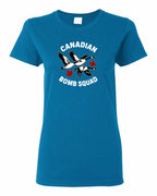 Canadian Bomb Squad Cropped Women's Tee in Sapphire