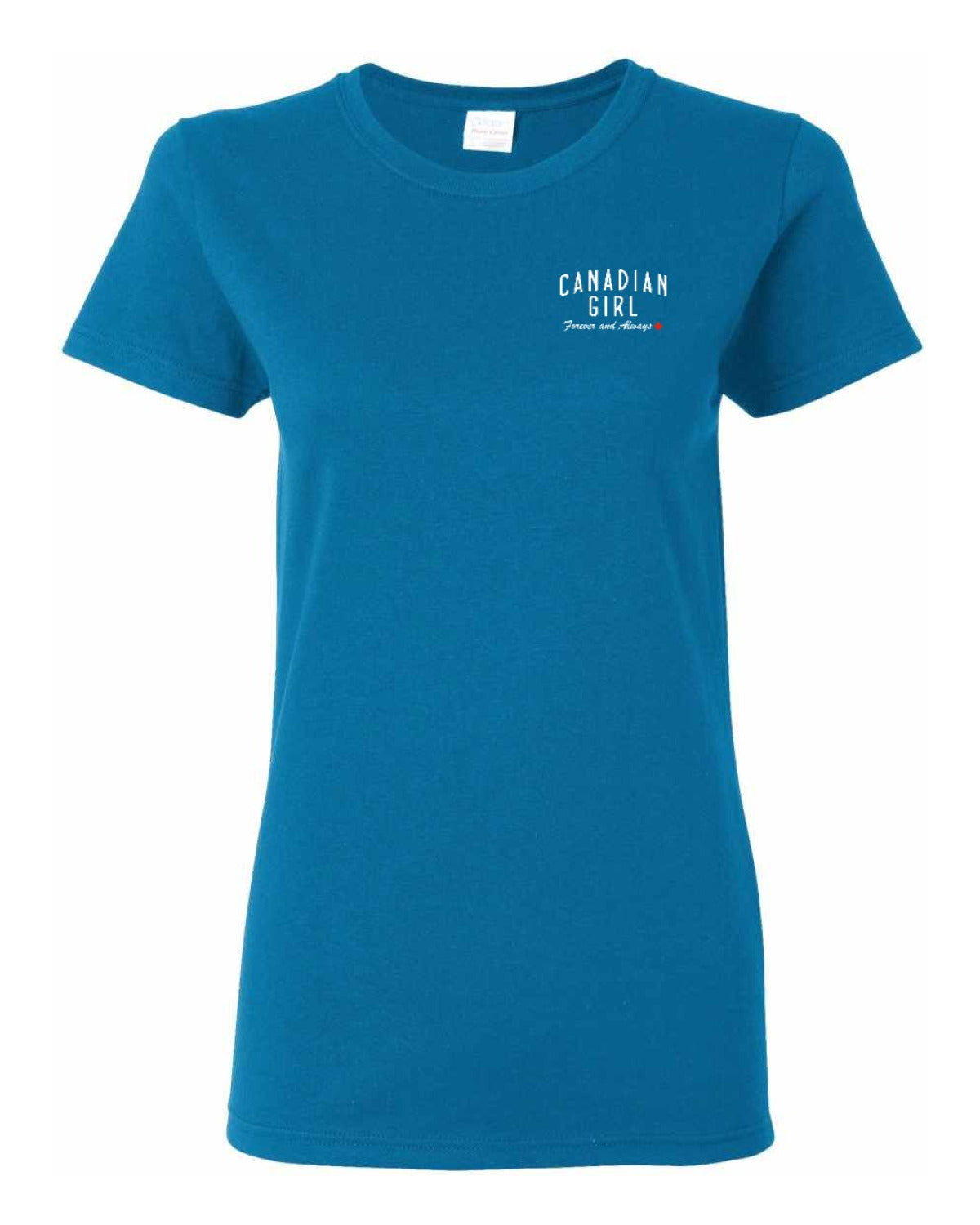 Canadian Girl Forever and Always Left Chest and Back  Women's Tee