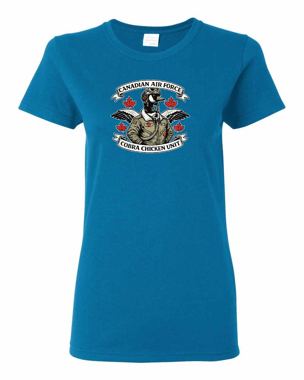 Cobra Chicken Air Force Women's Tee in Sapphire