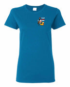 Poked the Wrong Goose Left Chest and Back Women's Tee in Sapphire