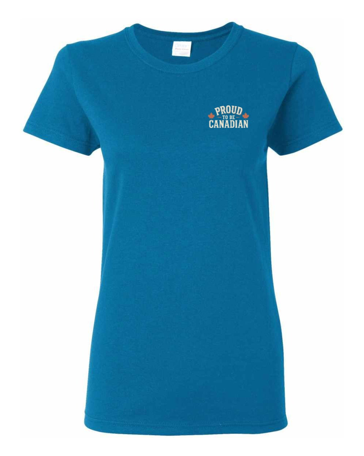 Proud To Be Canadian Sign Left Chest and Back  Women's Tee