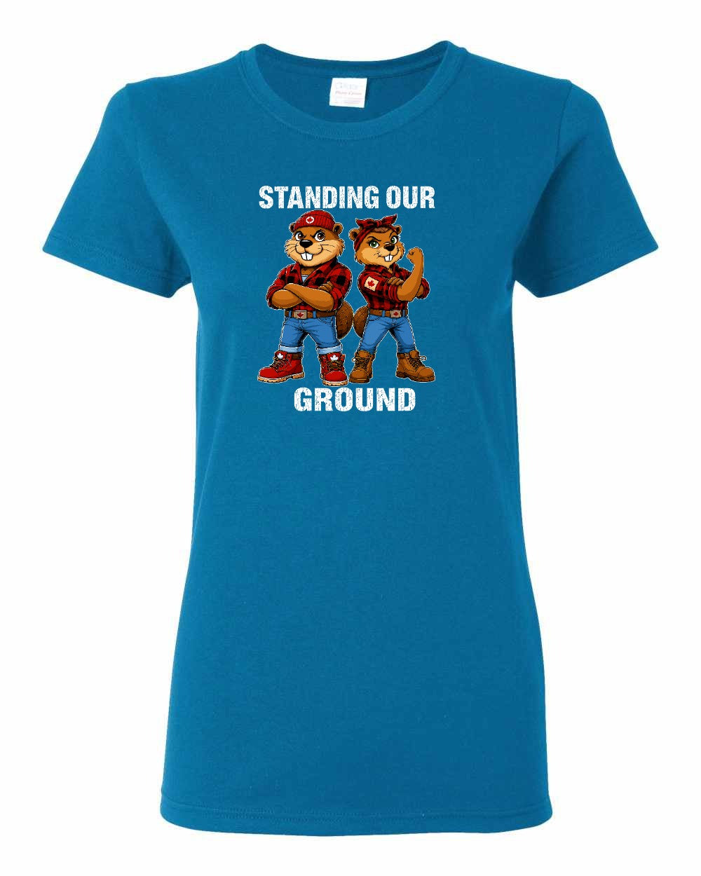 Standing Our Ground Women's Tee in Sapphire