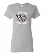 Canadian Bomb Squad Cropped Women's Tee in Sport Grey