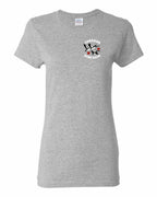 Canadian Bomb Squad Cropped Left Chest and Back Women's Tee in Sport Grey