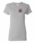 Mean and Nasty New Left Chest and Back Women's Tee in Sport Grey