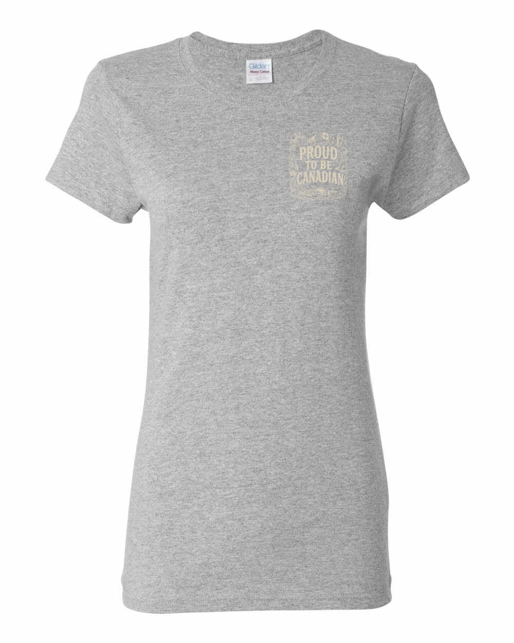 Proud To Be Canadian Folk Left Chest  Women's Tee